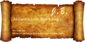 Jelencsics Bettina névjegykártya